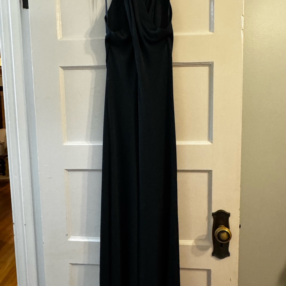 Club Monaco Deep Teal Halter Maxi Gown